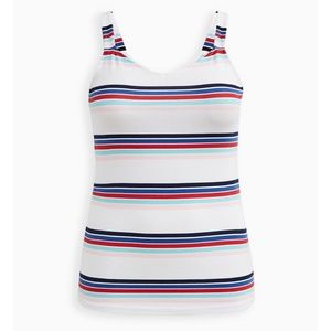 Torrid Striped Foxy Wide Strap Tank Top